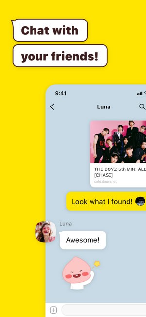 Trò chuyện với bạn bè qua Kakao Talk app