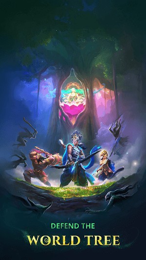 Bạn có nhiệm vụ bảo vệ cây thế giới linh thiêng trong game Kalpa Mythic Hero Defense
