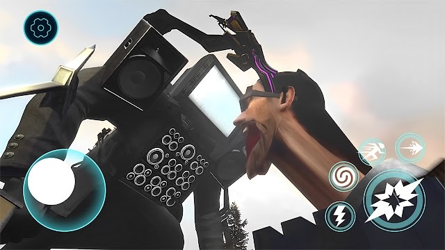 Chiến đấu với quái vật trong game Kamera vs Skibydy: Grand City