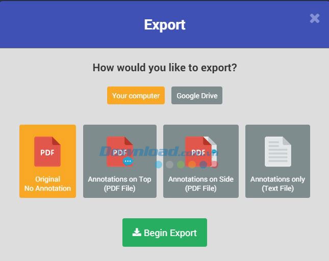 Xuất file PDF sau khi chỉnh sửa với Kami