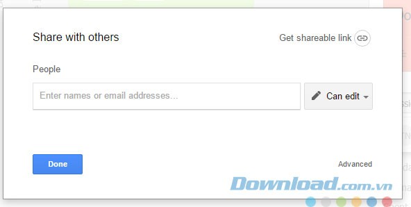 Mời người dùng khác bằng email