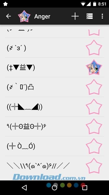 Thư mục Anger trên Kaomoji
