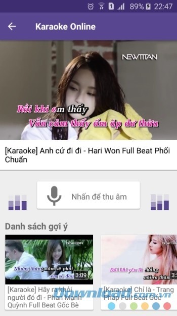 Ghi âm trong khi hát karaoke với chất lượng cao