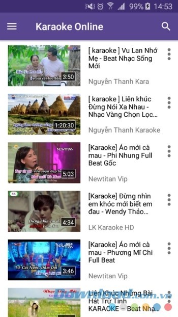Hát karaoke các bài hát mới, bài hát yêu thích