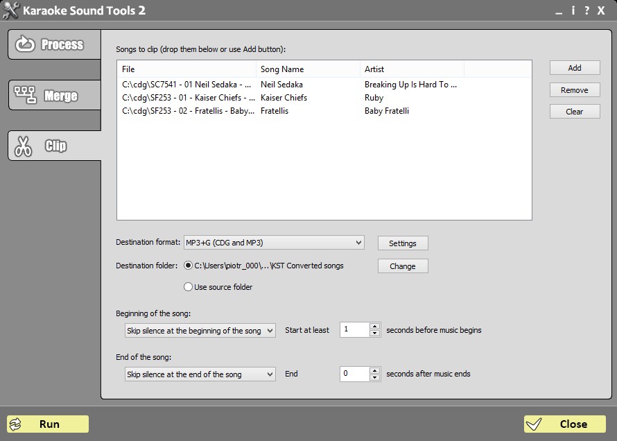 Phần Clip của Karaoke Sound Tools 2