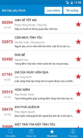 Bài hát yêu thích