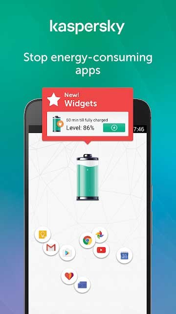 Widget mới trong Kaspersky Battery Life cho Android