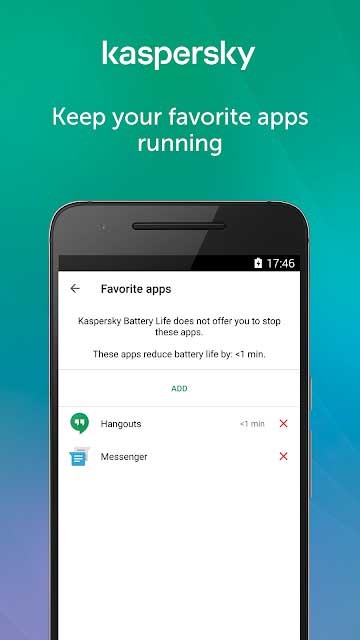 Kaspersky Battery Life cho Android kiểm soát nguồn pin hiệu quả