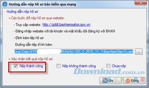 Cập nhật trạng thái hồ sơ
