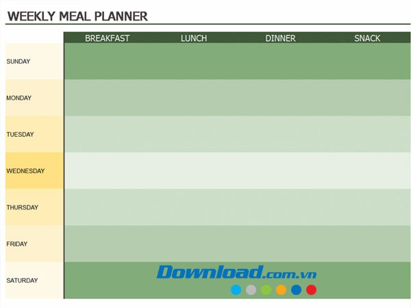 Kế hoạch bữa ăn hàng tuần