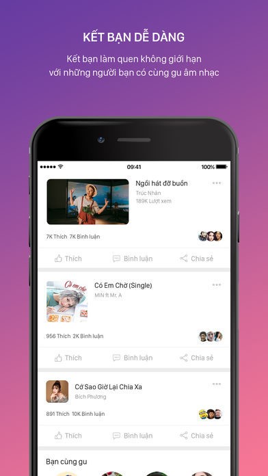 Giao lưu kết bạn dễ dàng trên Keeng cho iPhone
