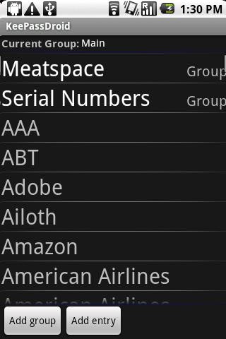 KeePassDroid for Android