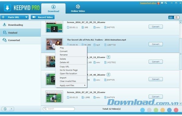 Giao diện chính thân thiện với người dùng của ứng dụng tải video KeepVid Pro cho máy tính