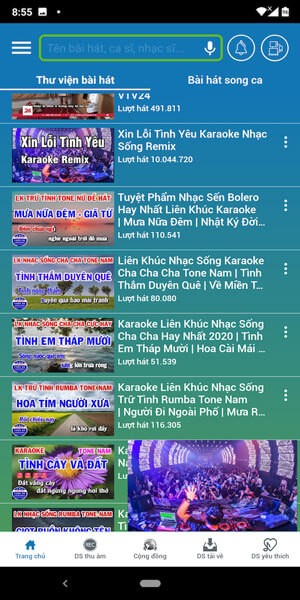Nguồn bài hát không giới hạn từ nguồn Youtube