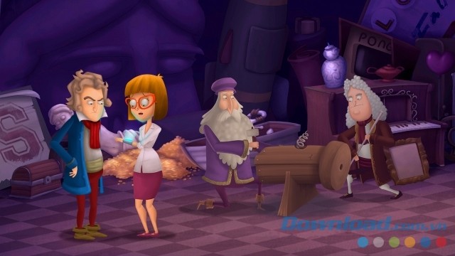 Gặp gỡ các nhân vật nổi tiếng khi chơi game phiêu lưu Kelvin and the Infamous Machine cho máy tính, Mac và Linux