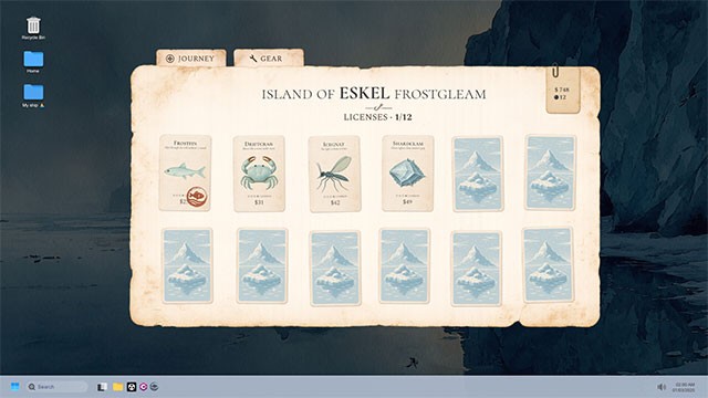 Mở khóa các loài cá, hòn đảo, nâng cấp... trong khi chơi Kernel Bay game