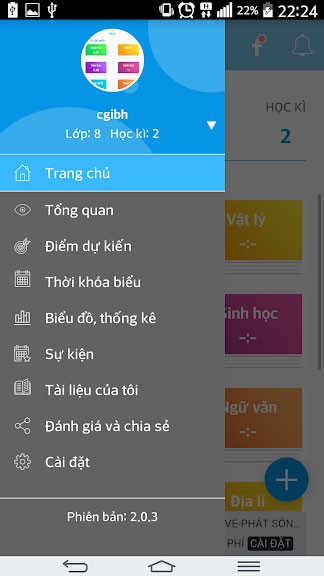 Tính năng chính của Kết quả học tập học sinh