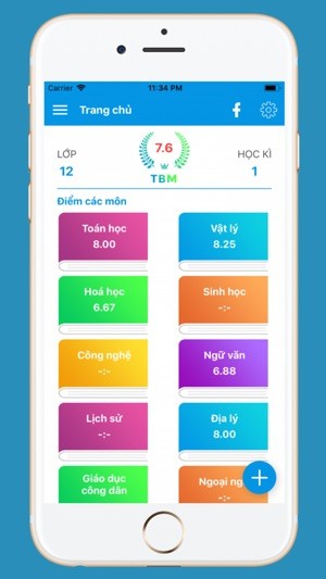 Kết quả học tập học sinh cho iOS