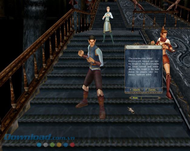 Tạo hình nhân vật Knight trong game