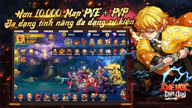 Hệ thống Map, hoạt động PvP, PvE đa dạng