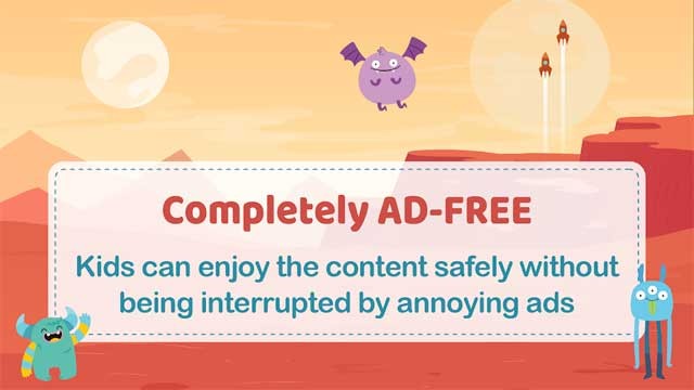 kiddZtube cho Android là ứng dụng hoàn toàn không có quảng cáo