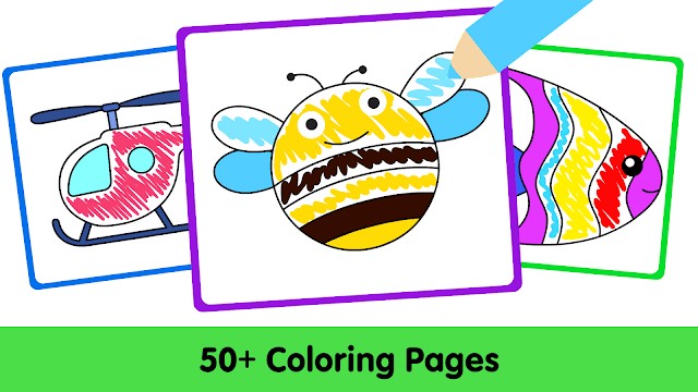Kids Coloring Pages & Book có 50 trang tô màu tuyệt đẹp cho bé khám phá và tô màu