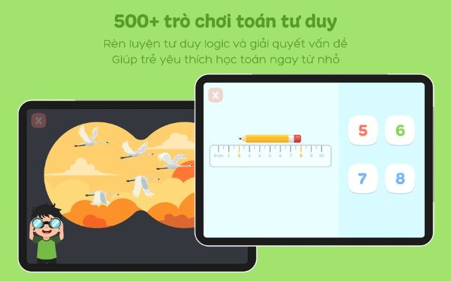 Hơn 500 trò chơi toán tư duy, rèn luyện tư duy logic