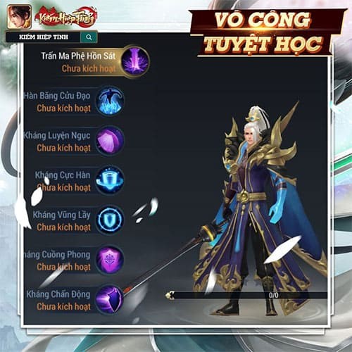 Bộ võ học tuyệt đỉnh của game Kiếm Hiệp Tình 3D