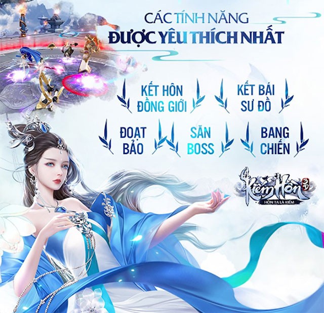 Tính năng trong game Kiếm Hồn 3D cho Android
