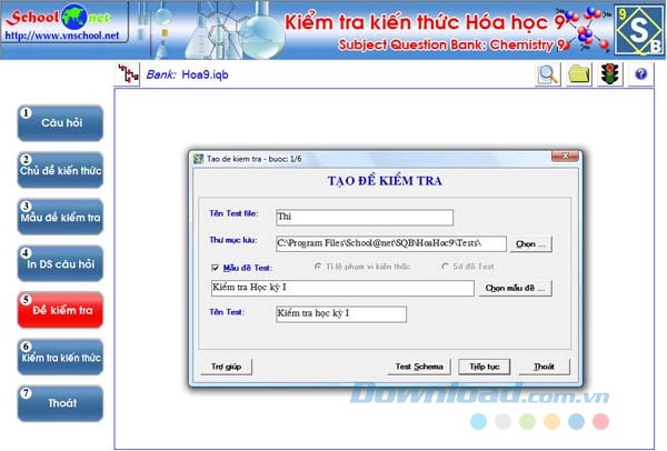 Kiểm tra kiến thức Hóa Học 9