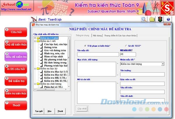 Kiểm tra kiến thức Toán 9