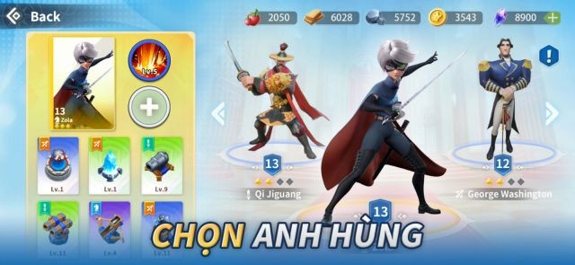 Mang đến nhiều anh hùng khác nhau cho game thủ mở khóa sử dụng