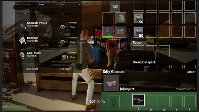 Cửa hàng game Kill All Litterbugs cung cấp vô vàn item, vũ khí và trang bị quan trọng