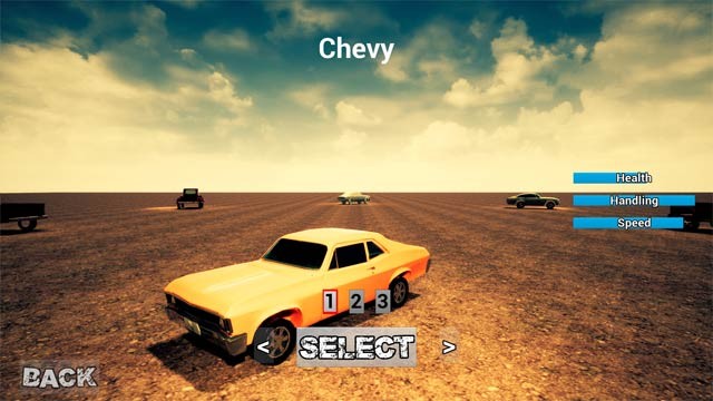 Chọn xe đua và bản đồ để bắt đầu chinh phục game Kill Steel