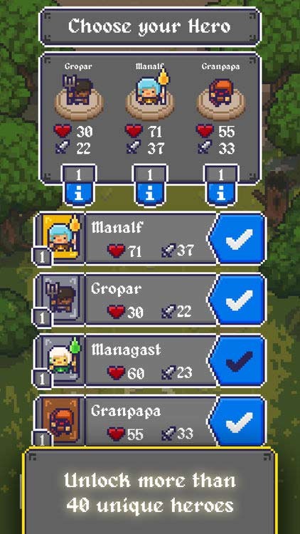 Mở khóa hơn 40 anh hùng độc đáo trong King Crusher