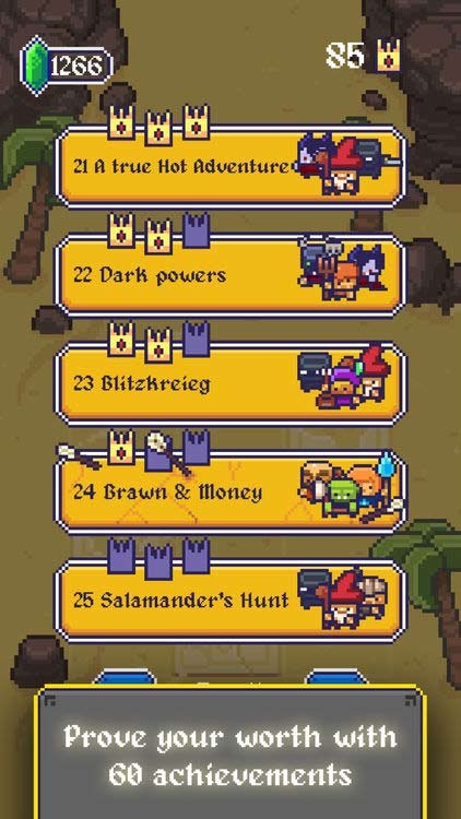 Chúng tỏ bạn xứng đáng bằng cách đạt được 60 thành tựu