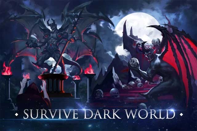 Hãy cố gắng sống sót và thống trị vương quốc bóng tối của game King of Dead cho Android