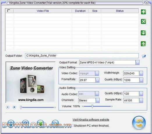 Kingdia Zune Video Converter