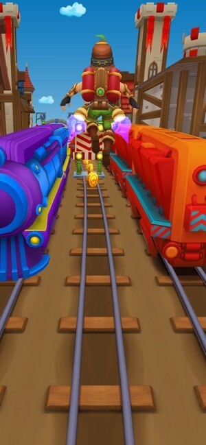 Chạy trên đường ray và thu thập vàng