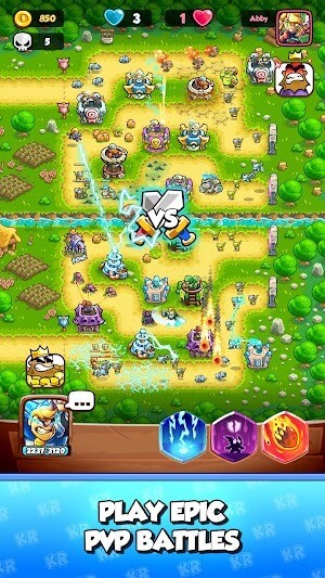 Kingdom Rush Battles cho bạn tham gia vào các trận phòng thủ PvP chiến lược