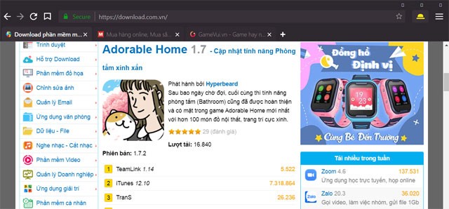 Giao diện chính của trình duyệt web riêng tư Kingpin Private Browser