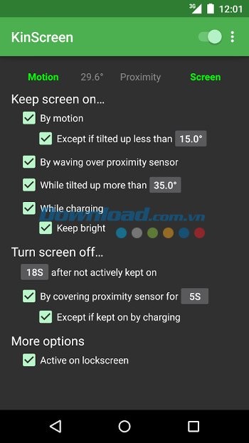 KinScreen kiểm soát các chuyển động