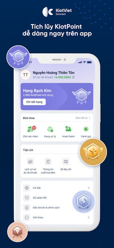 Tích lũy KiotPoint dễ dàng