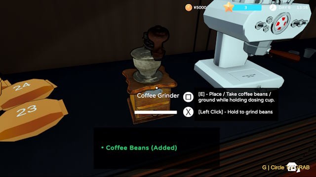 Trực tiếp xay hạt cà phê, pha đồ uống và phục vụ khách hàng