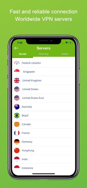 Kiwi VPN Ultimate IP Changer có hàng trăm máy chủ trên khắp thế giới