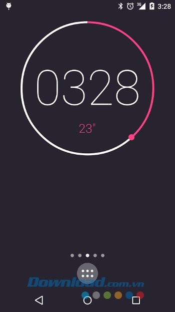 Màn hình chủ ứng dụng sau khi cài đặt KLWP