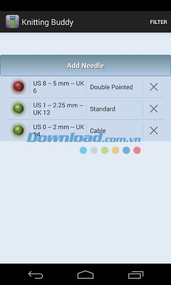 Lựa chọn que đan phù hợp với Knitting and Crochet Buddy
