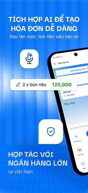 Tích hợp AI để tạo hóa đơn