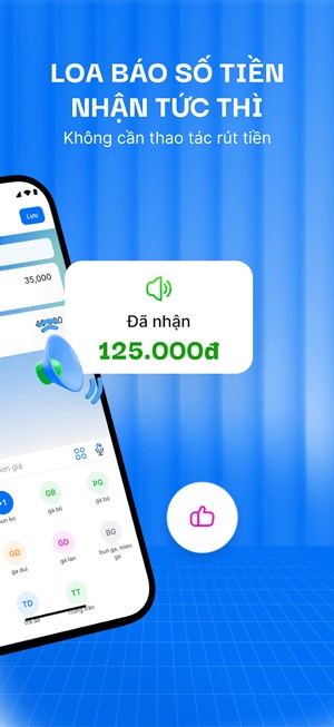 Loa báo số tiền nhận tức thì