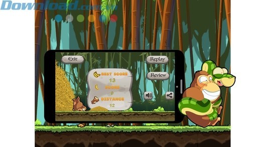 Vượt qua các vật cản và thu thập chuối